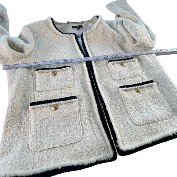 J.Crew Frances Lady Jacket In Maritime Tweed in Natural Color Size 16 - Picture 11 of 13
